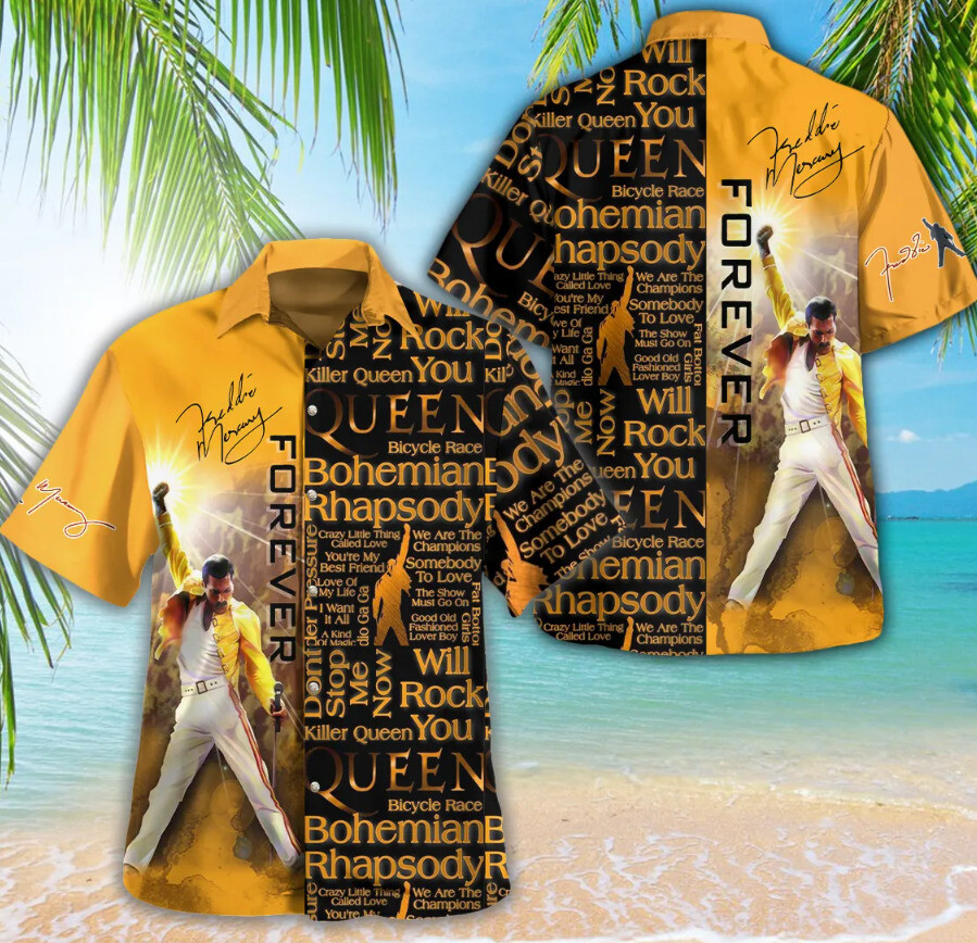 Freddie Mercury Forever 3D Hawaiian Shirt Thank You For The Memories