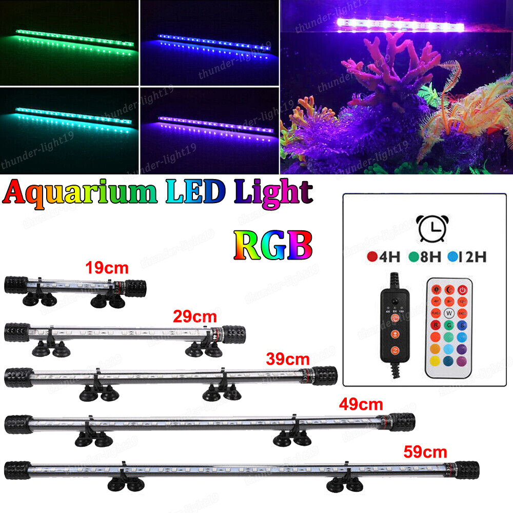 Aquarium Fish Tank RGB LED Light Bar Submersible SMD Strip Lamp with Remote US