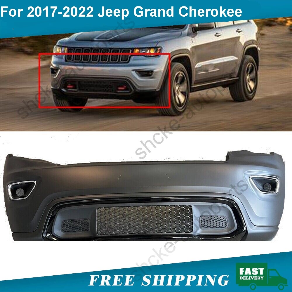 For 2017 2018 2019 2020 2021 2022 Jeep Grand Cherokee Complete Front Bumper