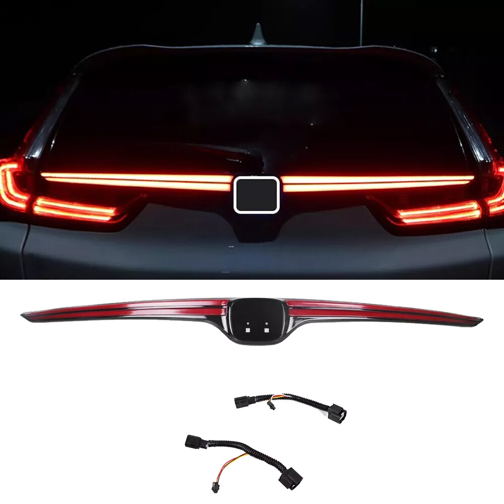 For 2017-2022 Honda CRV LED Rear Door Trunk Bumper Tail Brake Light Gloss Black