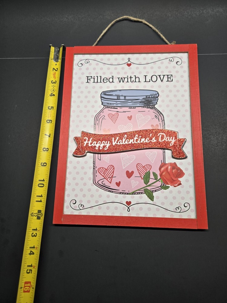 Valentine's Day Hanging Wood Sign