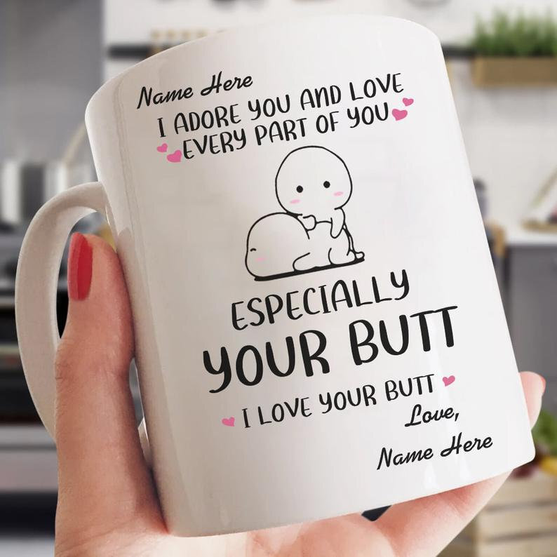 Personalized Couple Mug I Adore You And Love Every Part Of You Especially Your