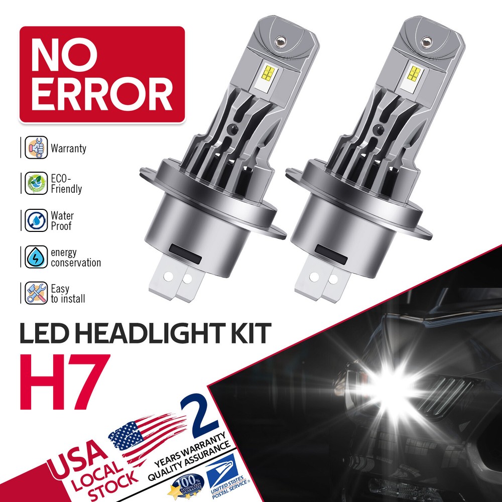 2 X H7 LED Headlight CANbus Bulbs Kit High/Low Beam For BMW 330i 330xi 335i