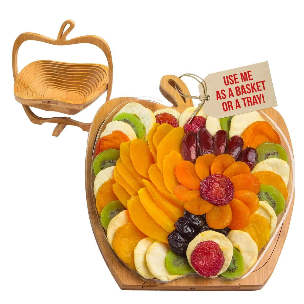 Dried Fruit Gift Basket– Healthy Gourmet Snack Box - Holiday Food Tray - Variety