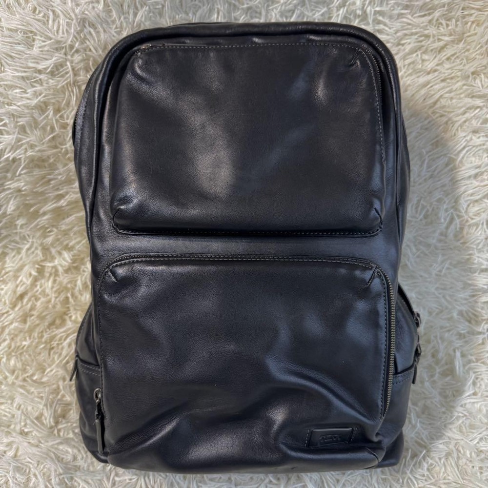 TUMI Harrison Archer Leather Backpack in Black 882177