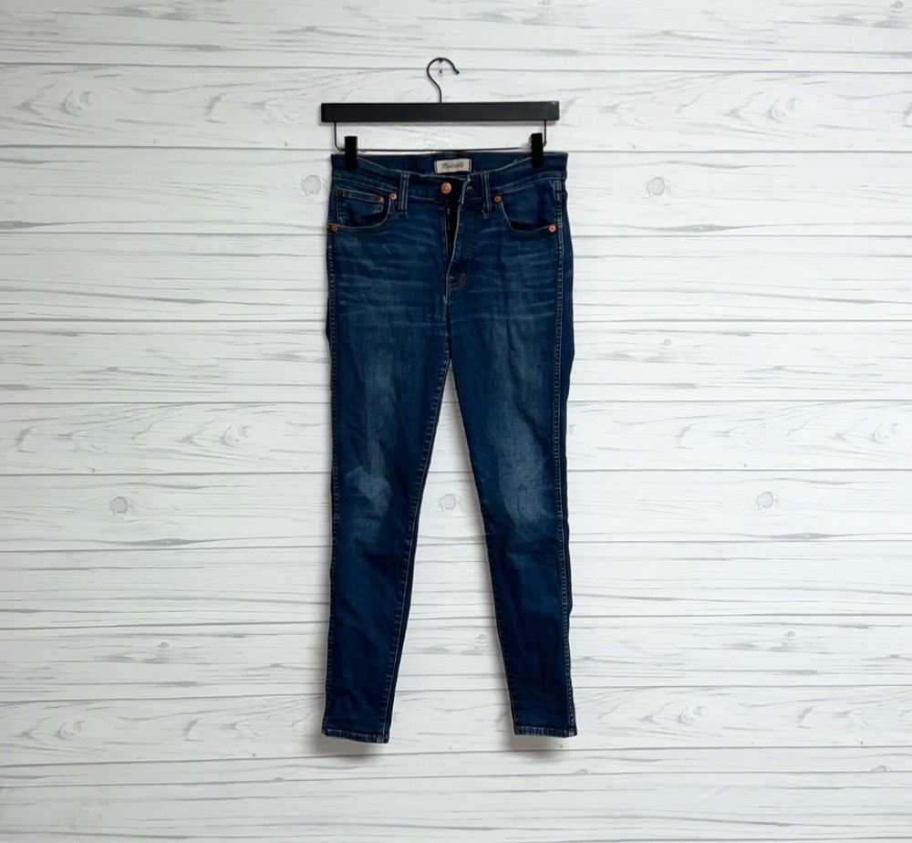 Madewell women's high-rise skinny jeans size 28 dark blue stretch wash