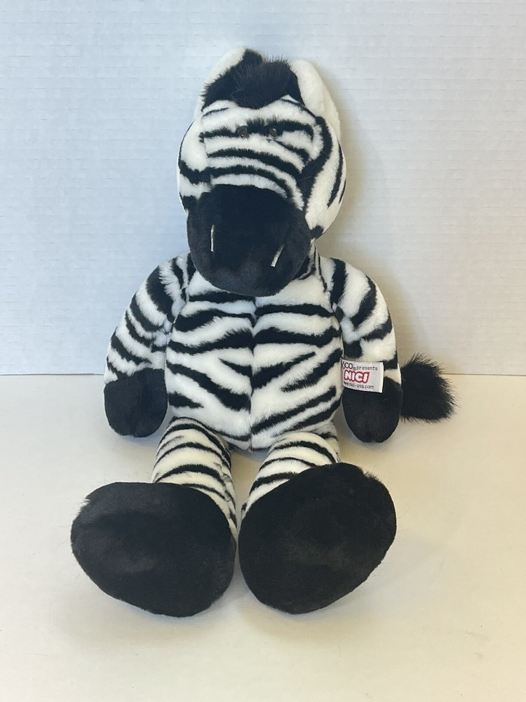 Zebra Plush Enesco Wild Nici Soft Stuffed Toy Animal 15 1/2 Inches