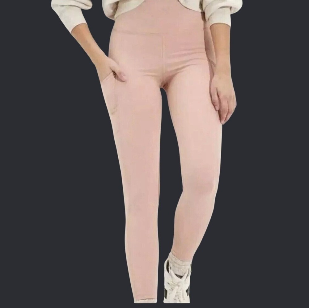 American Eagle Womens M Pink Pocket Leggings for Yoga Workout Fitness NWD