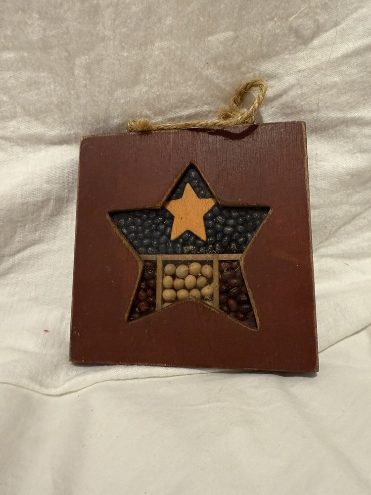 Rustic Star Decoration With Seeds Inside