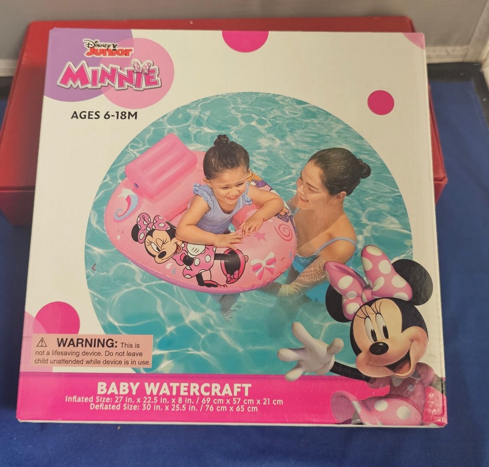 Disney Junior Minnie Mouse Baby Watercraft Raft Float - NEW Unopened (D)