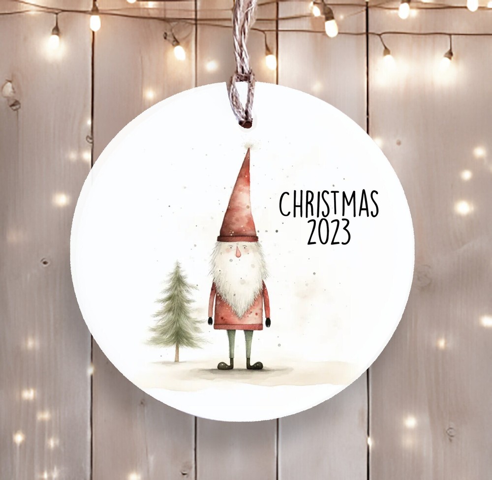 2024 Ceramic Santa Christmas Tree Ornament – Festive Holiday Gift