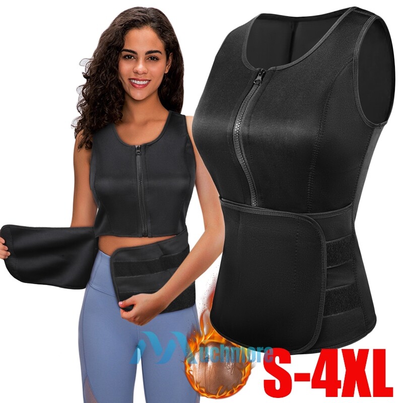 Neoprene Waist Trainer Vest for Women with Double Belt Body Shaper Trimmer