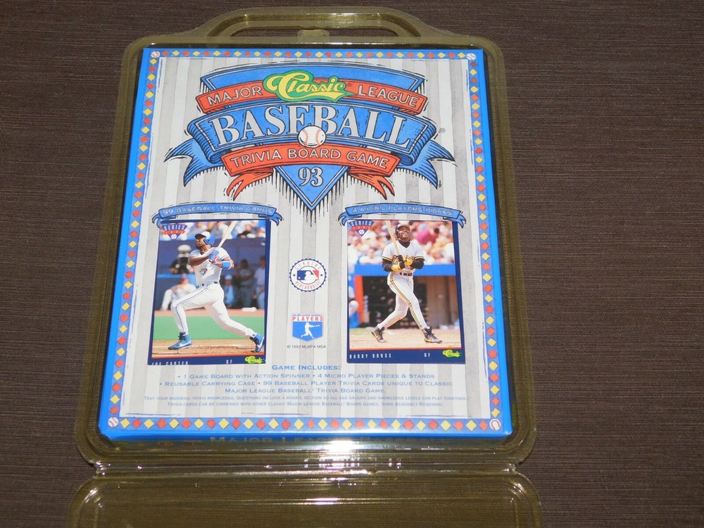 VINTAGE 1993 MLB MAJOR CLASSIC LEAGUE BASEBALL TRIVIA BOARD GAME