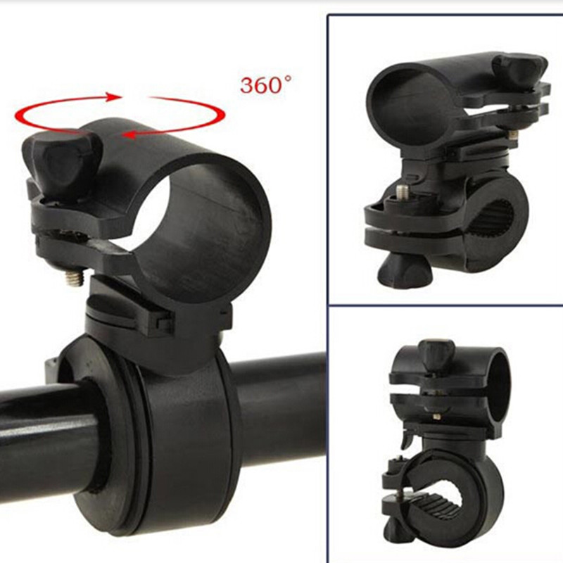 360° Rotating LED Bike Flashlight Mount for Cycling Torch Bracket Holder