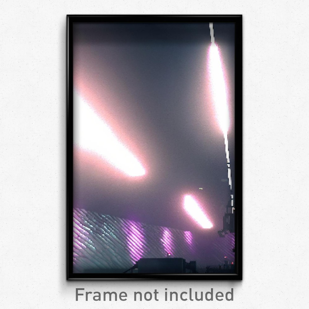 8-Bit Psychedelic Pixel Art Poster - Glossy Karst Video Game Print  