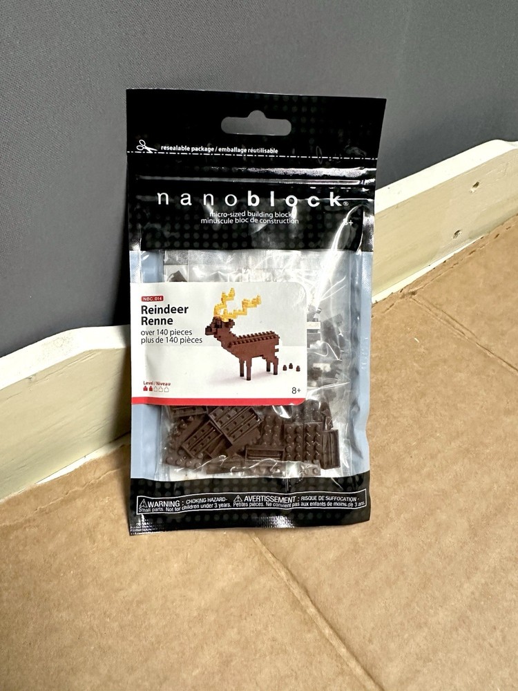 Nanoblocks Reindeer Building Block Set 140 Pieces NBC_014  New Sealed