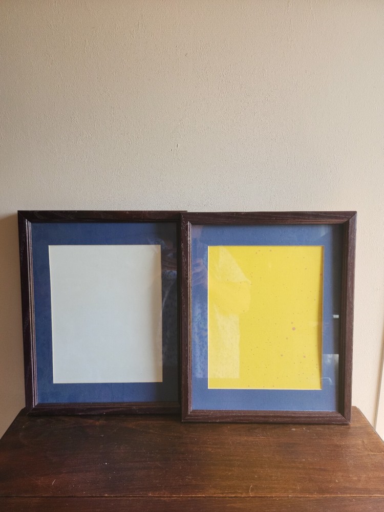 Set of 2 Vintage Dark Brown Ornate Wood Frames with Glass and Backing - Shabby Chic Style for Wall Art and Décor