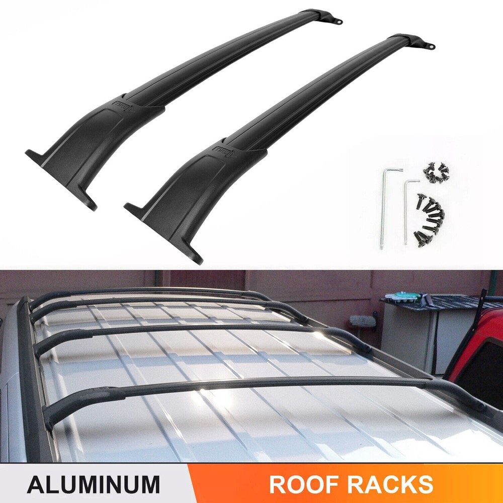 Fit 15-20 Chevy Tahoe Suburban GMC Yukon XL Escalade Black Roof Rack Cross Bar