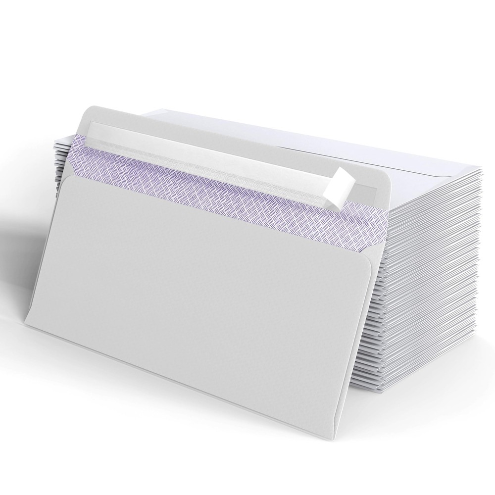 FUCDTEFC #10 Envelopes Letter Size Self Seal, White Security Envelopes Peel a...