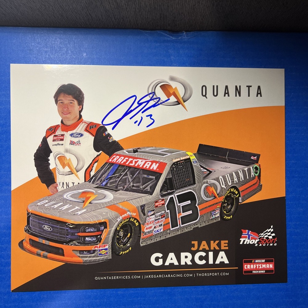 2024 Jake Garcia Autographed NASCAR Postcard Signed