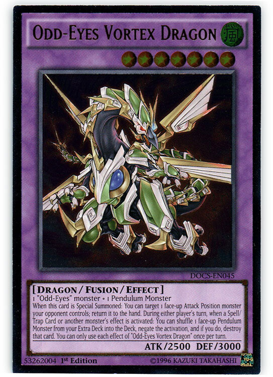 Odd-Eyes Vortex Dragon DOCS-EN045 Ultimate Rare 1st Edition Near Mint