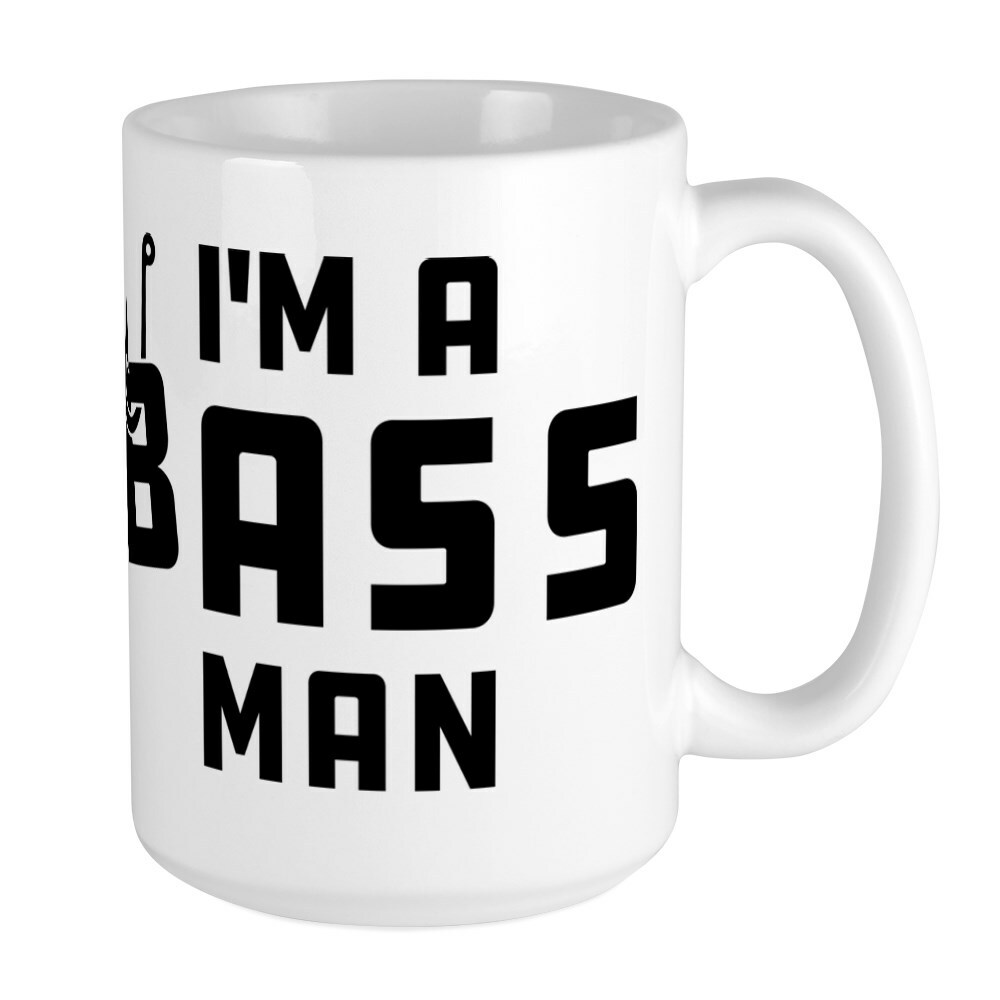 CafePress I'm A Bass Man Coffee Mug, Large 15 oz. White Coffee Cup (180948631)