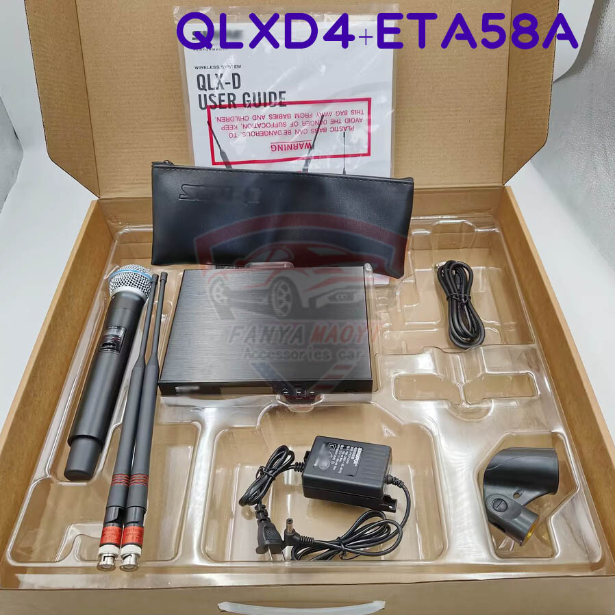 QLXD4 Wireless Vocal System with BETA58A Microphone Handheld Bundle for Professional Audio Performance in the US