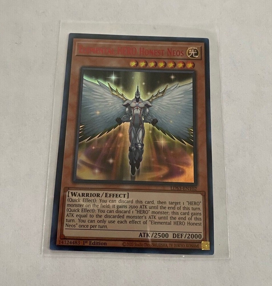 Yu-Gi-Oh Legendary Duelists S3 Elemental Hero Honest Neos Red Text Rare