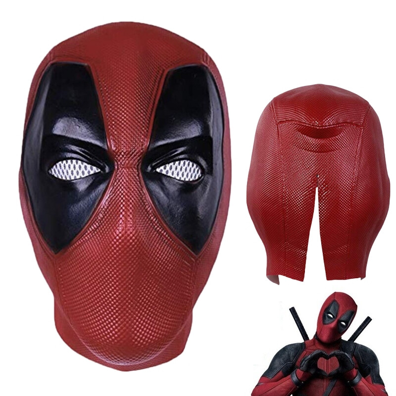 Deadpool Cosplay Full Face Mask Halloween Costume Party Prop for Adults
