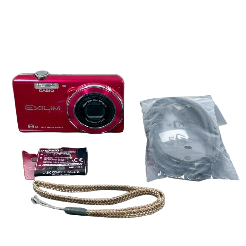 CASIO EXILIM EX-Z770 Red Digital Camera with Strap & USB Cable Used from Japan