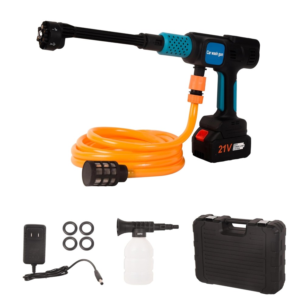 6-in-1 Cordless Pressure Washer 4-Speed Adjustment Water Spray Gun Portable NEW