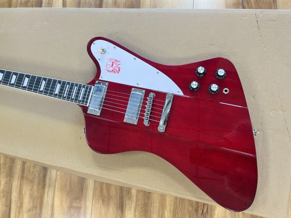 Ship from US Firebird Electric Guitar Mahogany Body Rosewood Fretboard Red Color