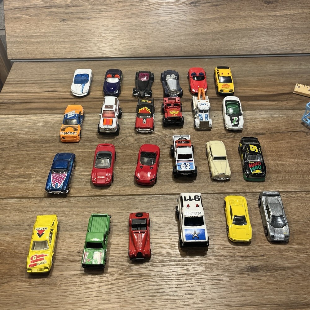 Lot of 24 Vintage 70s 80s 90s Matchbox Diecast & Plastic Toy Cars Mixed Lot