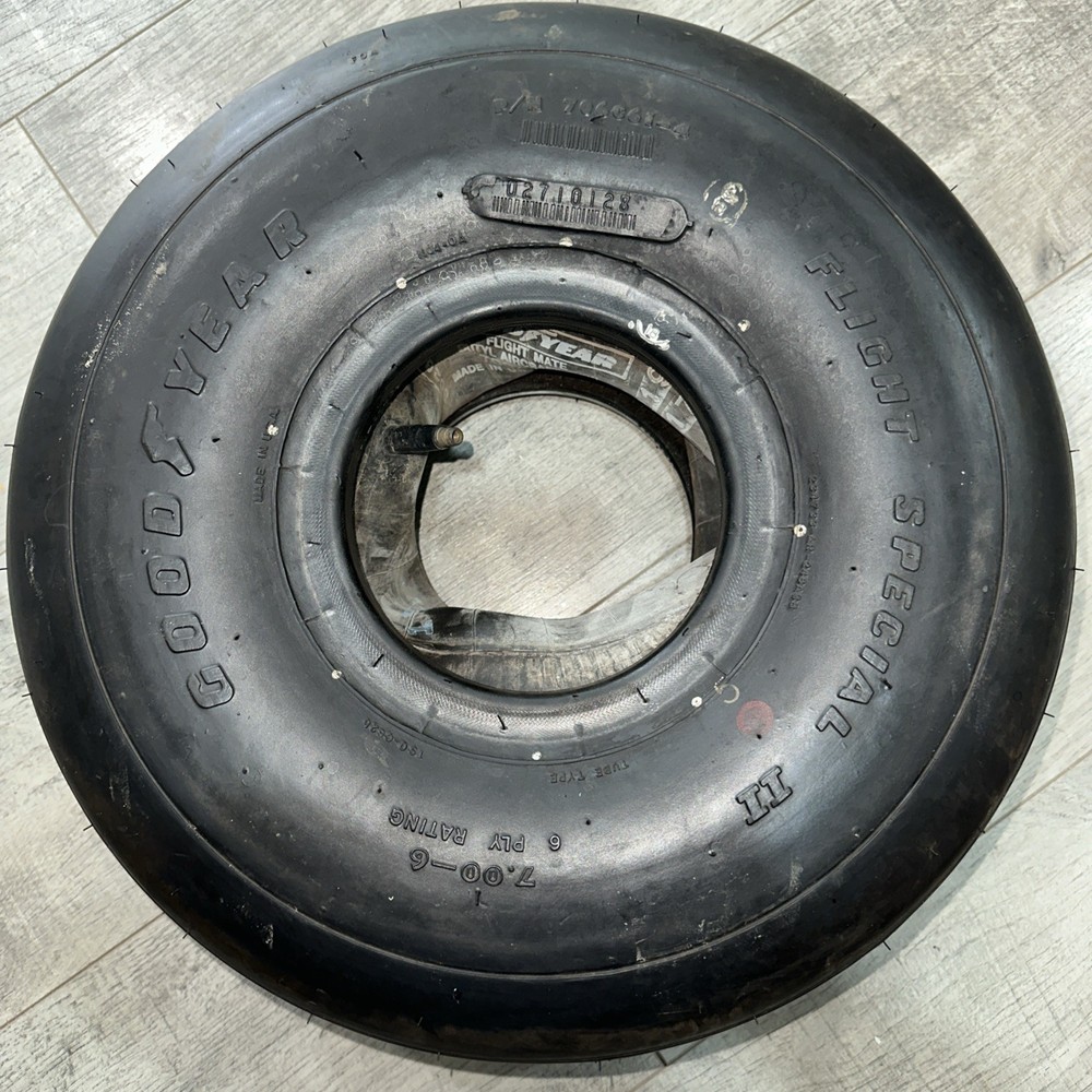 Goodyear Flight Custom II Tire 7.00-6 PN 706C66-1 With Tube. Read Description.