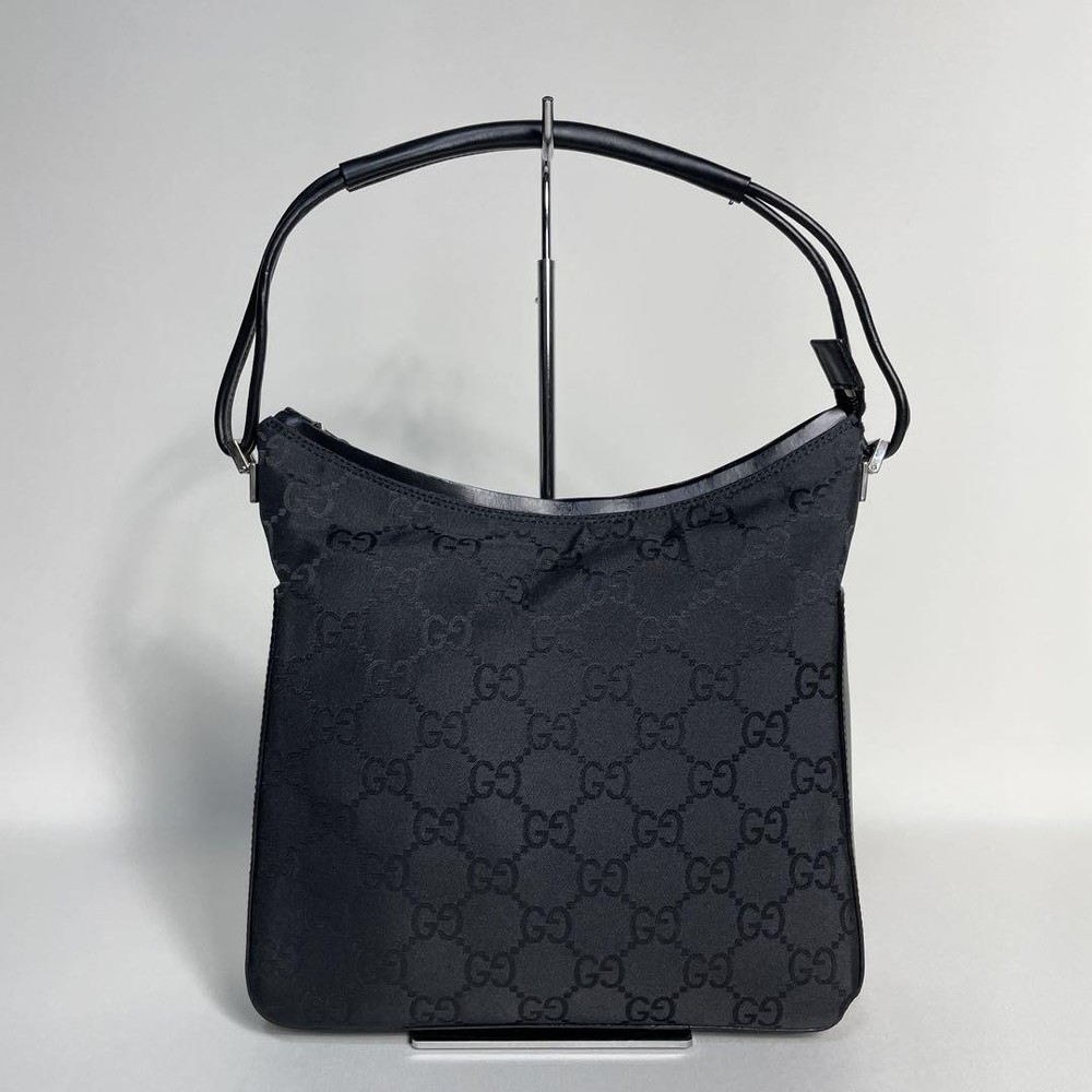 Gucci GG Nylon One Shoulder Bag Black 2502 277 in Excellent Condition