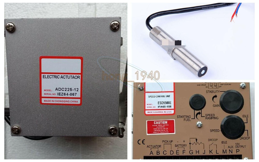 ESD5500E Speed Controller with ADC225-12V Actuator and MSP675 Magnetic Sensor
