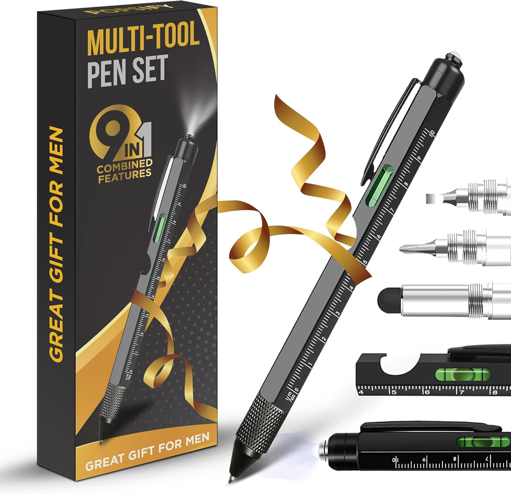 9-in-1 Multitool Pen – Essential Stocking Stuffer for Men