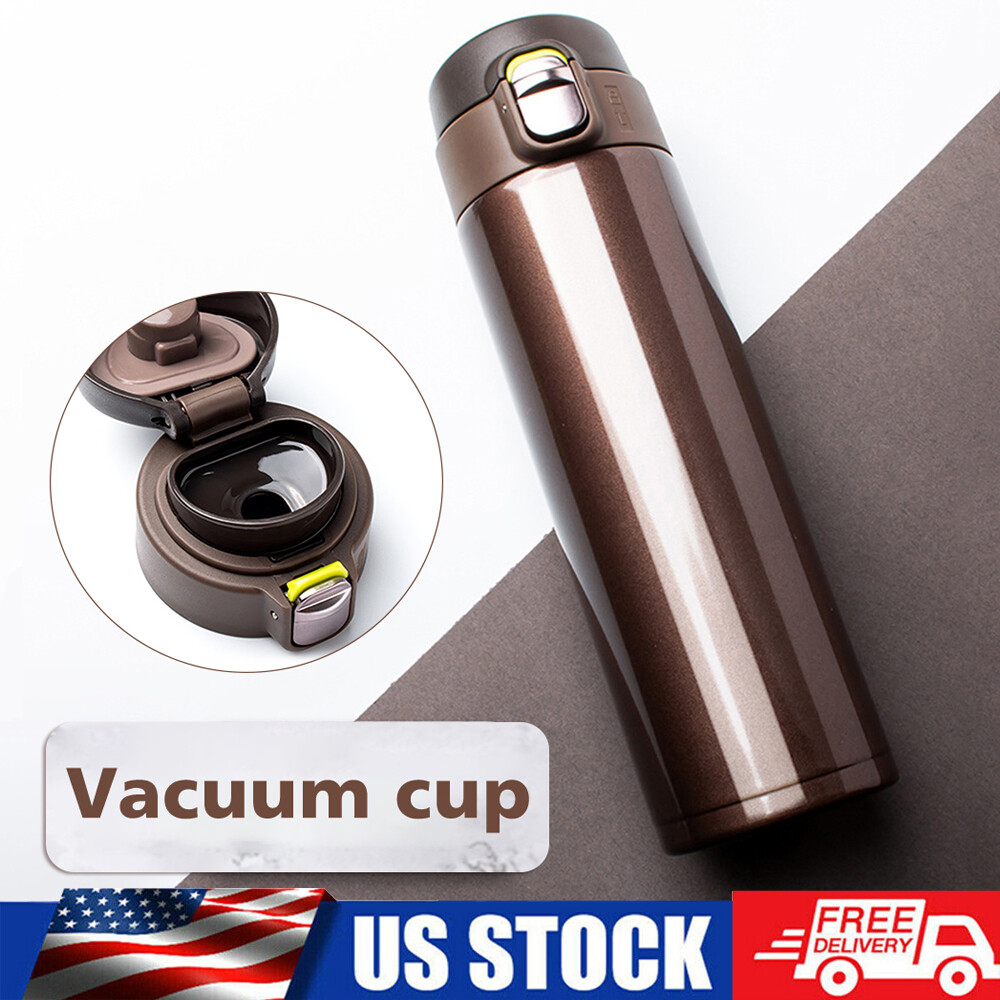 US Insulated Travel Coffee Mug Cup Thermal Stainless Steel Flask Vacuum Thermos