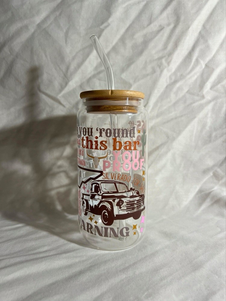 Western-Style Whiskey Tumbler Glass for Bourbon or Scotch