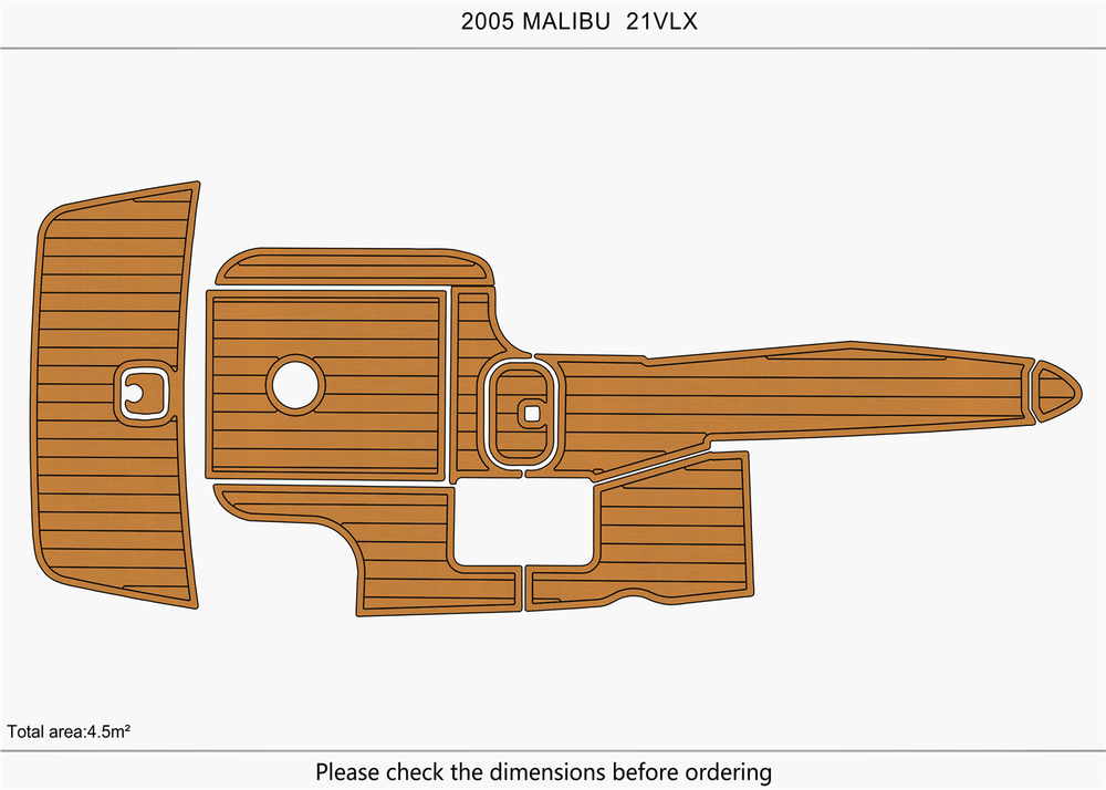 2004-2005 Malibu 21 vlx DuraEVA EVA Foam Boat flooring