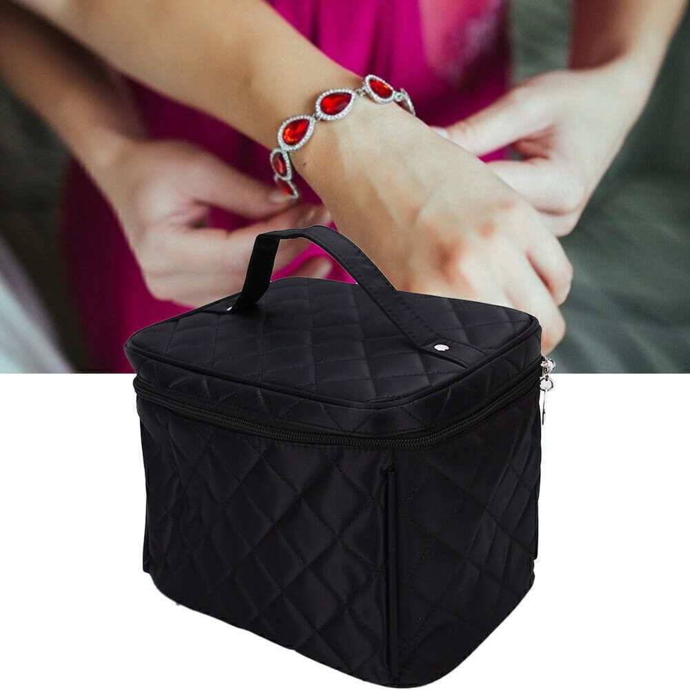 Portable Folding Travel Cosmetic Toiletry Organizer Bag for Essentials  