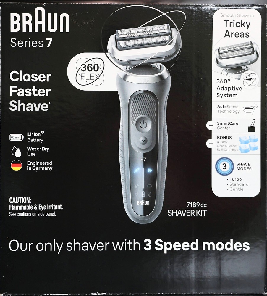 Braun Series 7 360° Flex Wet/Dry Electric Shaver Kit (7189cc)