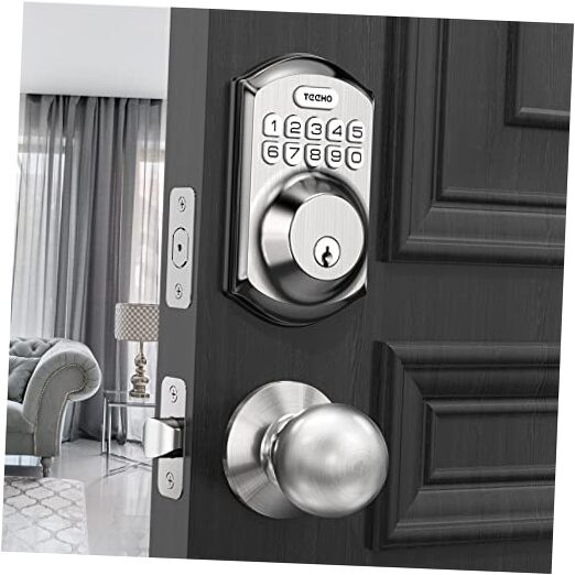 Smart Keyless Entry Door Lock with Handle - Electronic Keypad Deadbolt for Secure Access