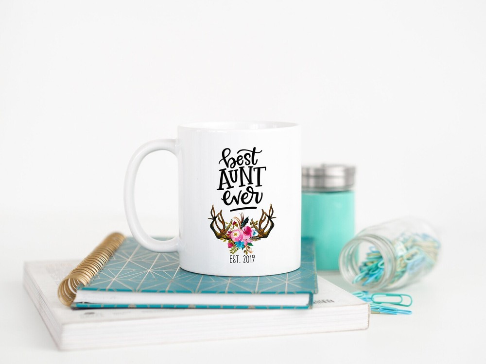 Best Aunt Ever Mug Pregnancy Announcement Mug New Aunt Gift Personalized Auntie