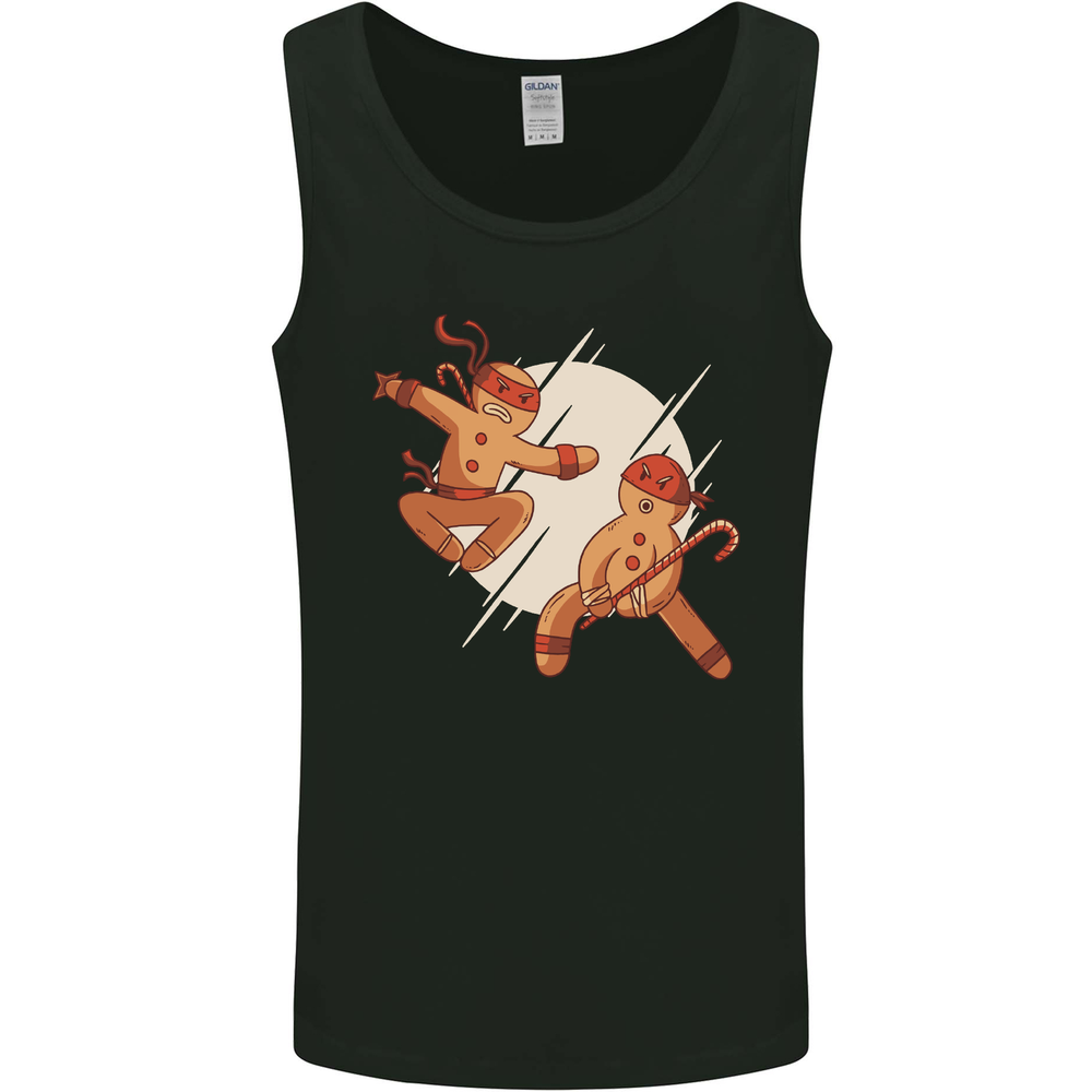 Ninjabread Men Funny Food Gym MMA Mens Vest Tank Top