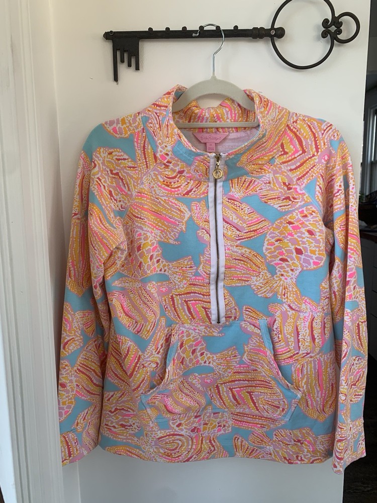 Lilly Pulitzer Active Wear Women's 1/2 Zip Sweatshirt M