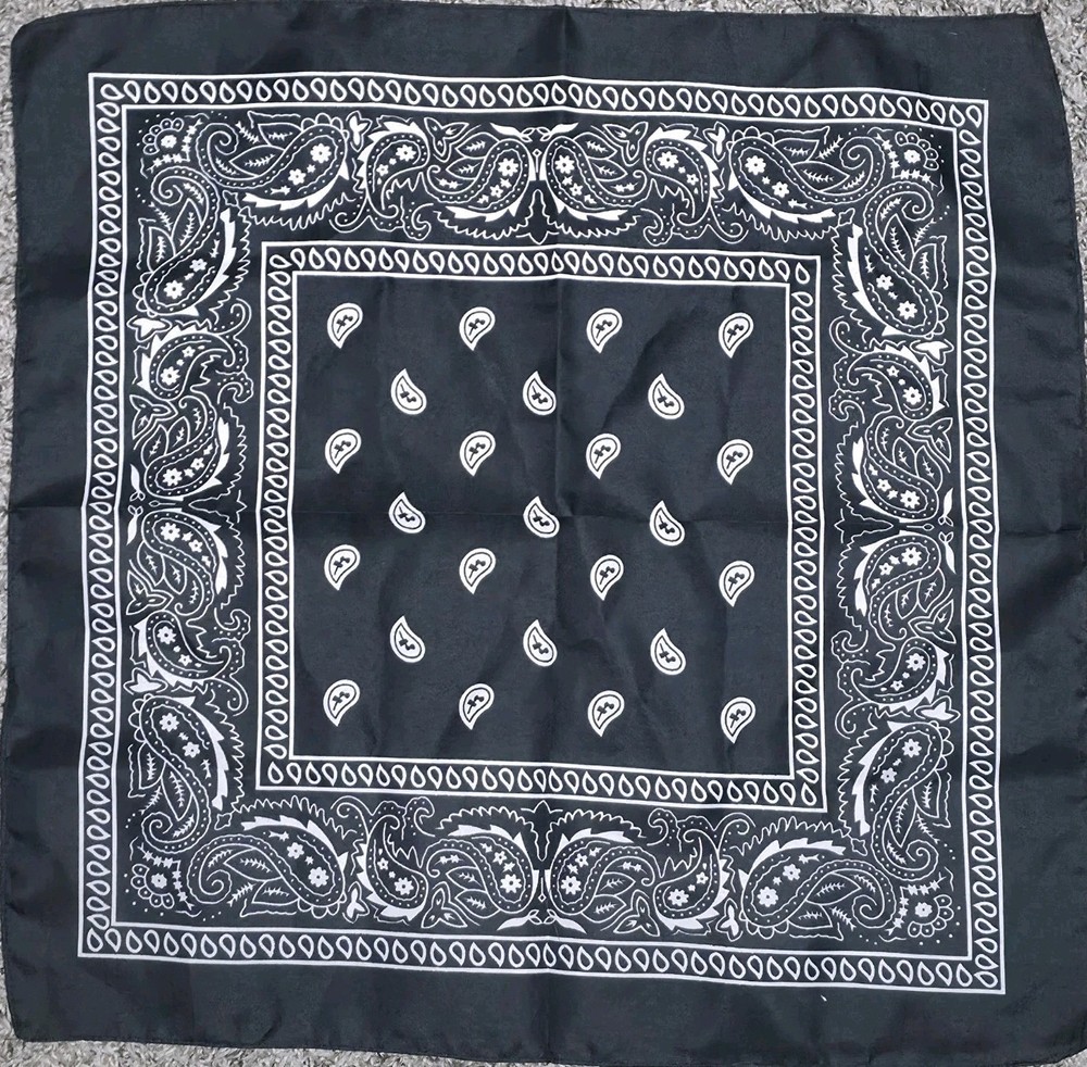 12 Pcs Lot POLYESTER Paisley Print Bandana Face Cover Head Wrap Headband Scarf