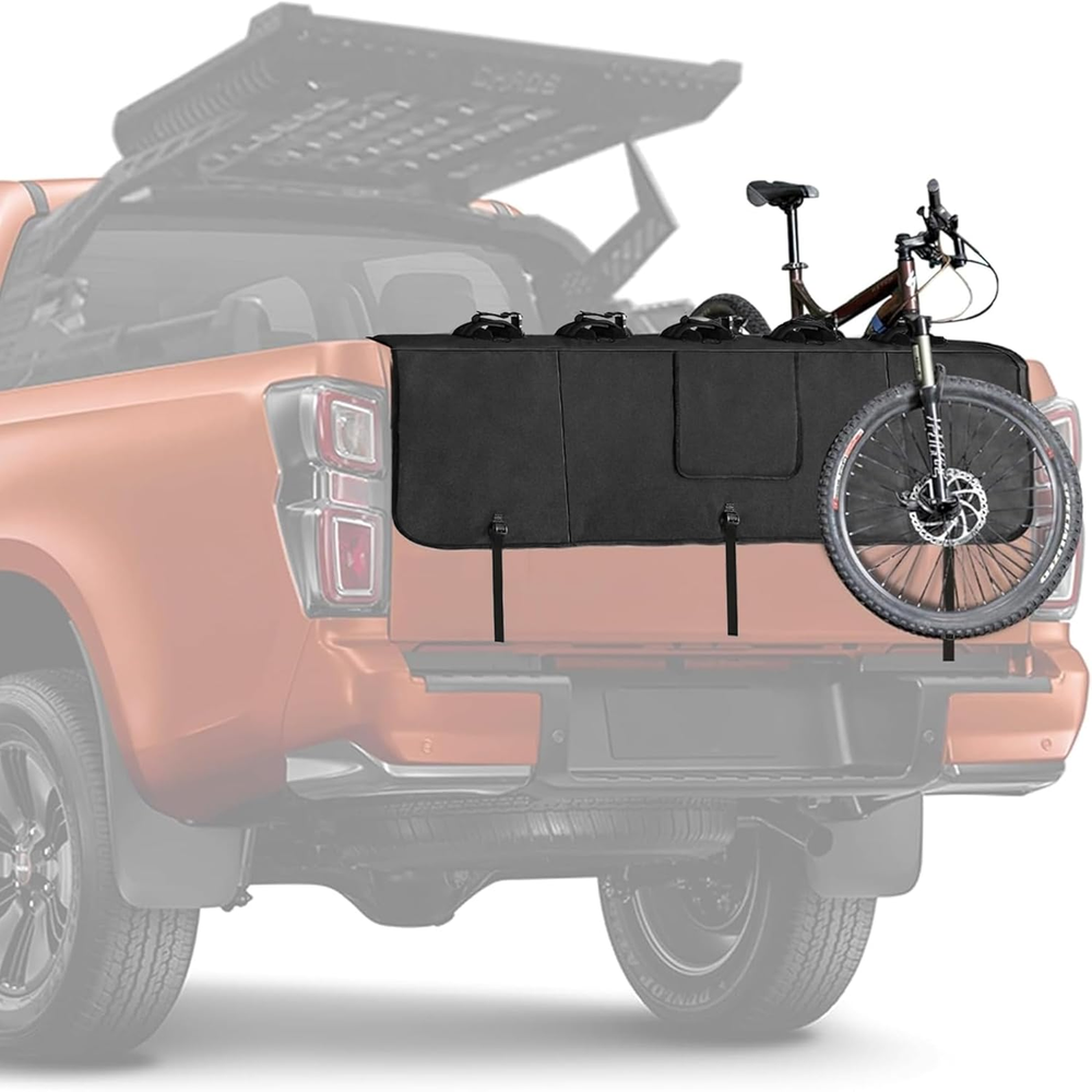 52-Inch Truck Tailgate Bike Pad Holds 5 Bikes for Secure Transport