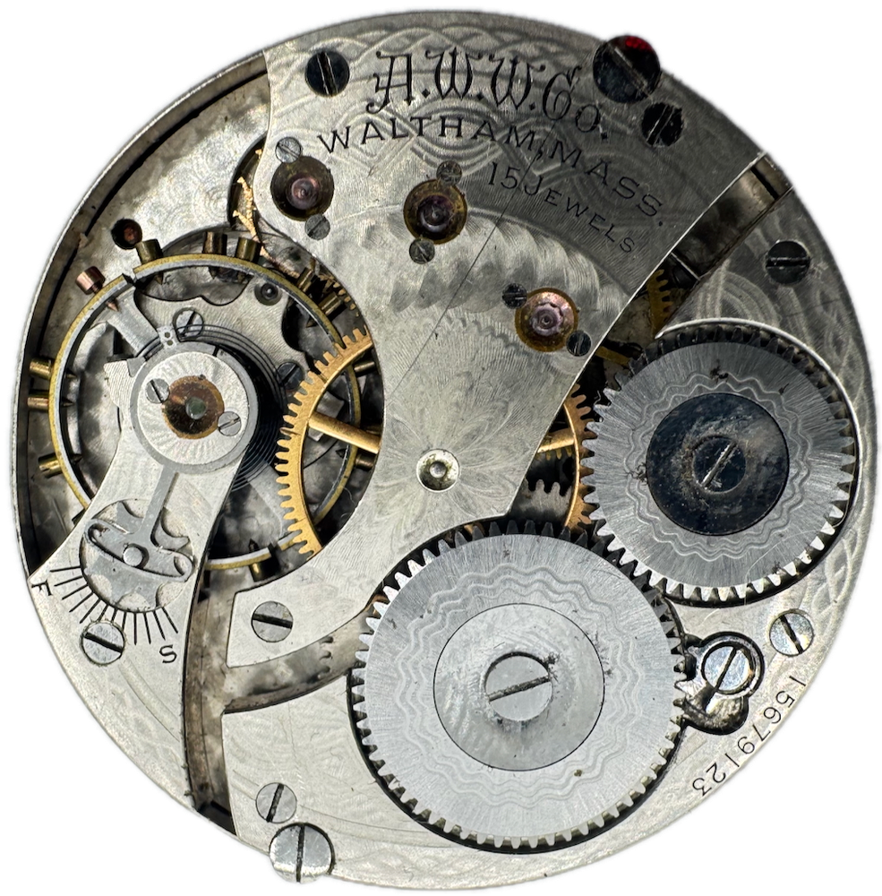 Antique 1907 Waltham 15 Jewel 16s Hunter Pocket Watch Movement 620 USA
