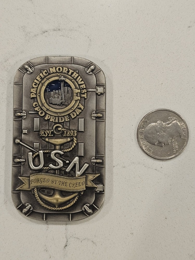 Rare PACNORWEST (PNW) Navy Chief CPO Pride Day Challenge Coin-image